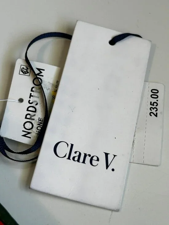 NWT CLARE V. Poche Boho Hand Woven Leather Mini Pouch Bag MSRP $245 - Picture 8 of 11